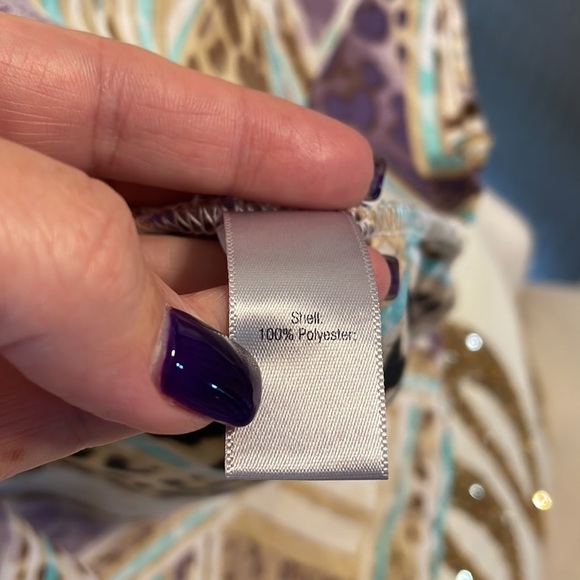 JENNIFER LOPEZ colorful Animal print blouse bat stationery pleat sleeve XL drape - Picture 14 of 17